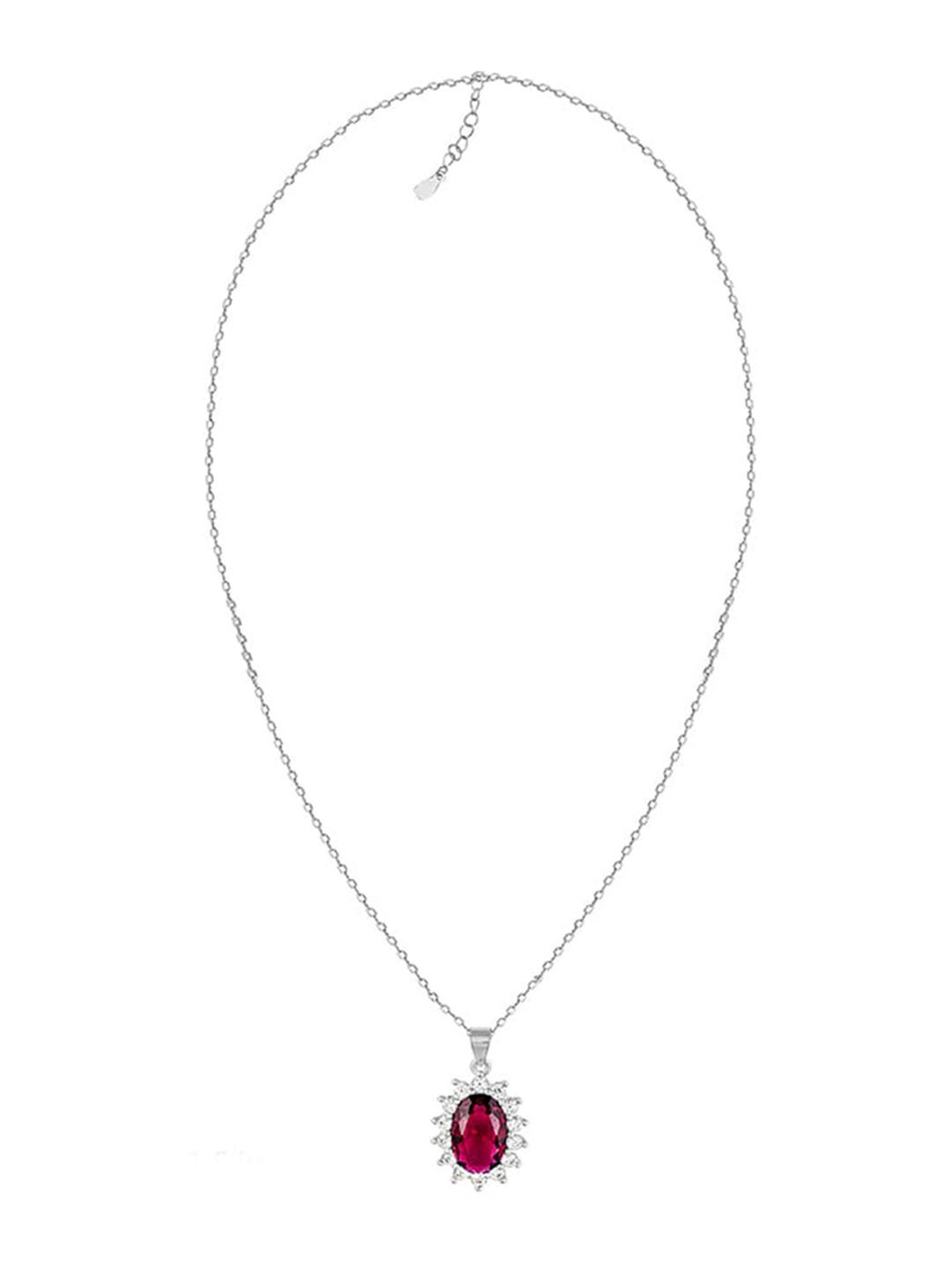 

GIVA 925 Sterling Silver Rhodium Plated Red Beam Pendant