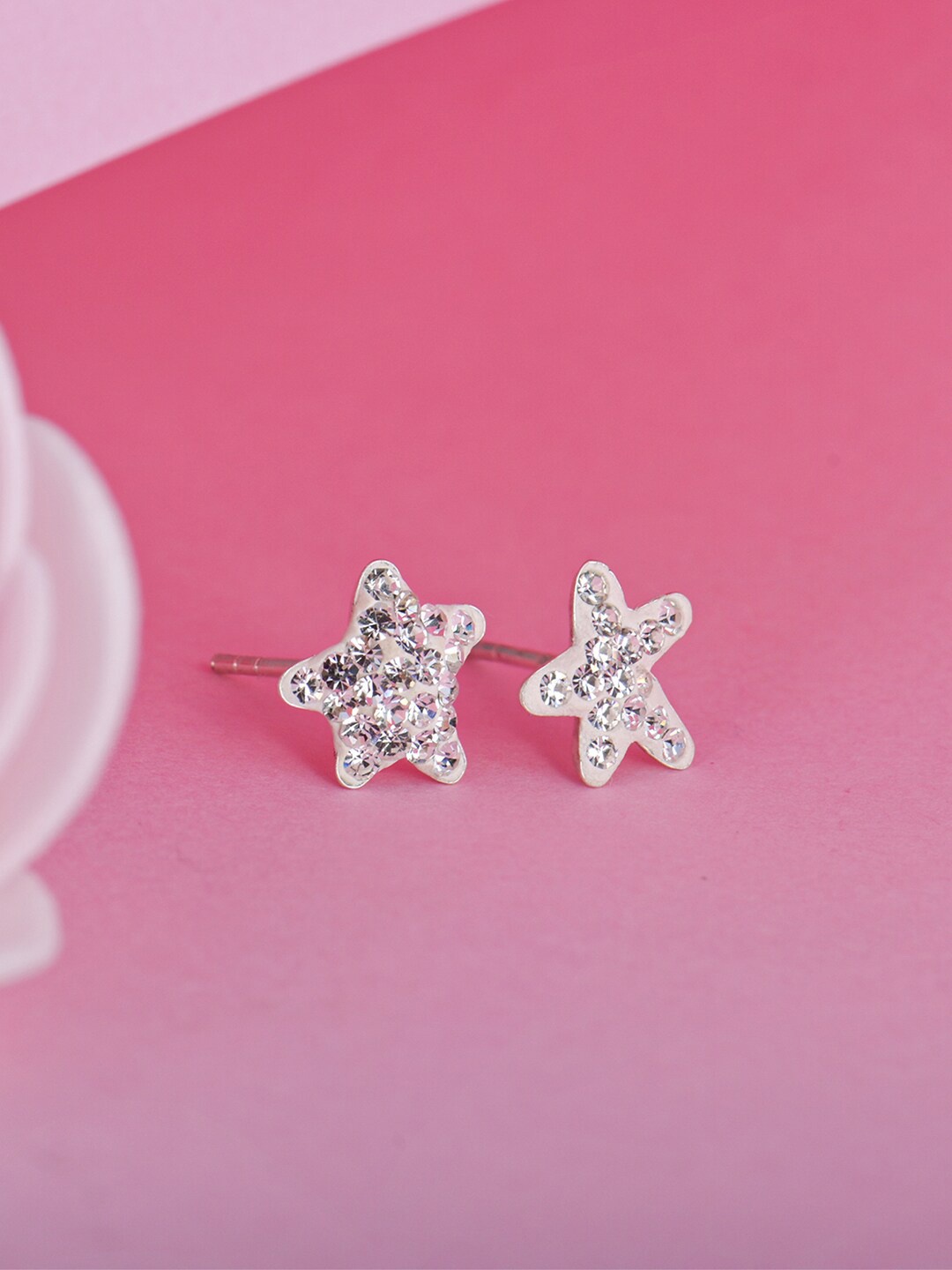

GIVA 925 Sterling Silver Rhodium Plated White Color Starfish Earring