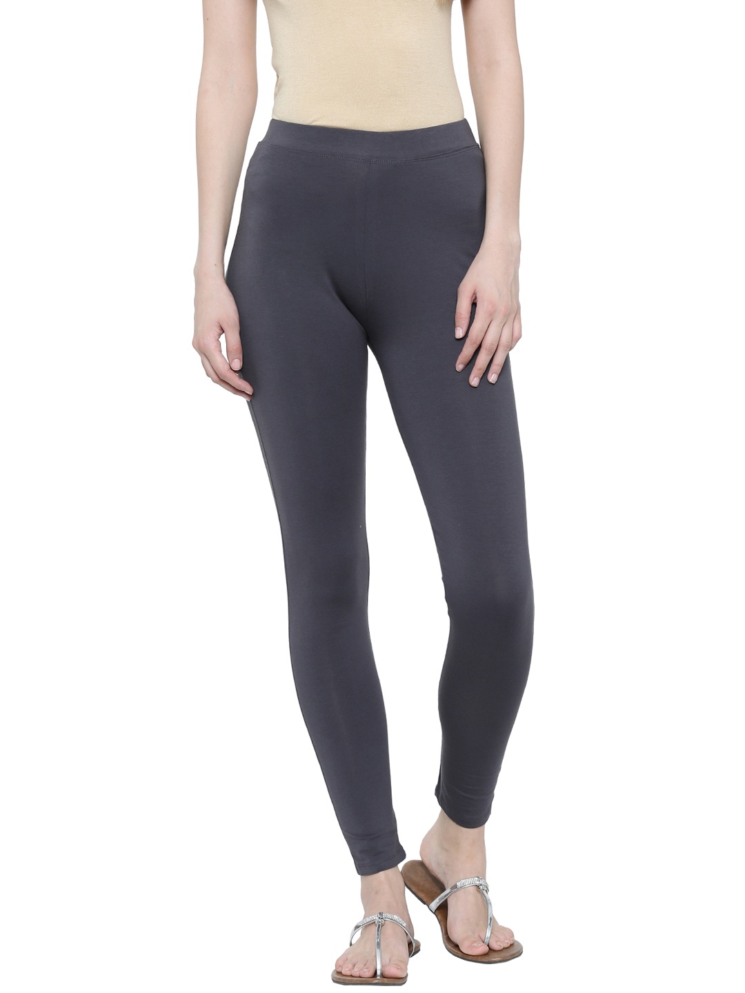 

De Moza Grey Ankle-Length Leggings