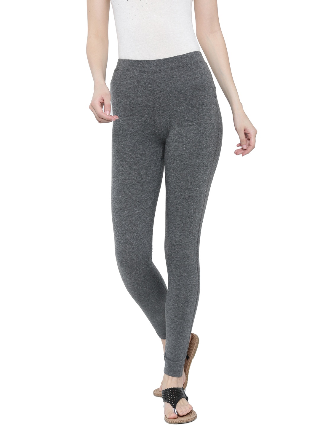 

De Moza Grey Yoga Fit Ankle-Length Leggings