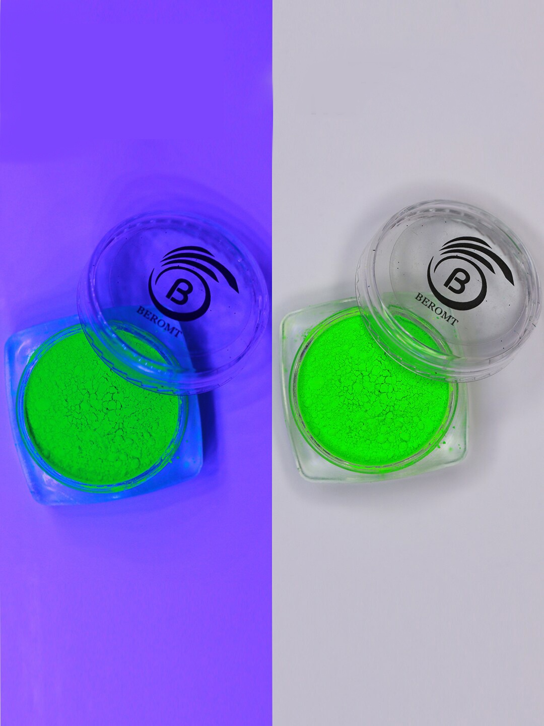 

BEROMT Holographic fashion pigment nail polish 525 SHINE ON 2 gm, Green