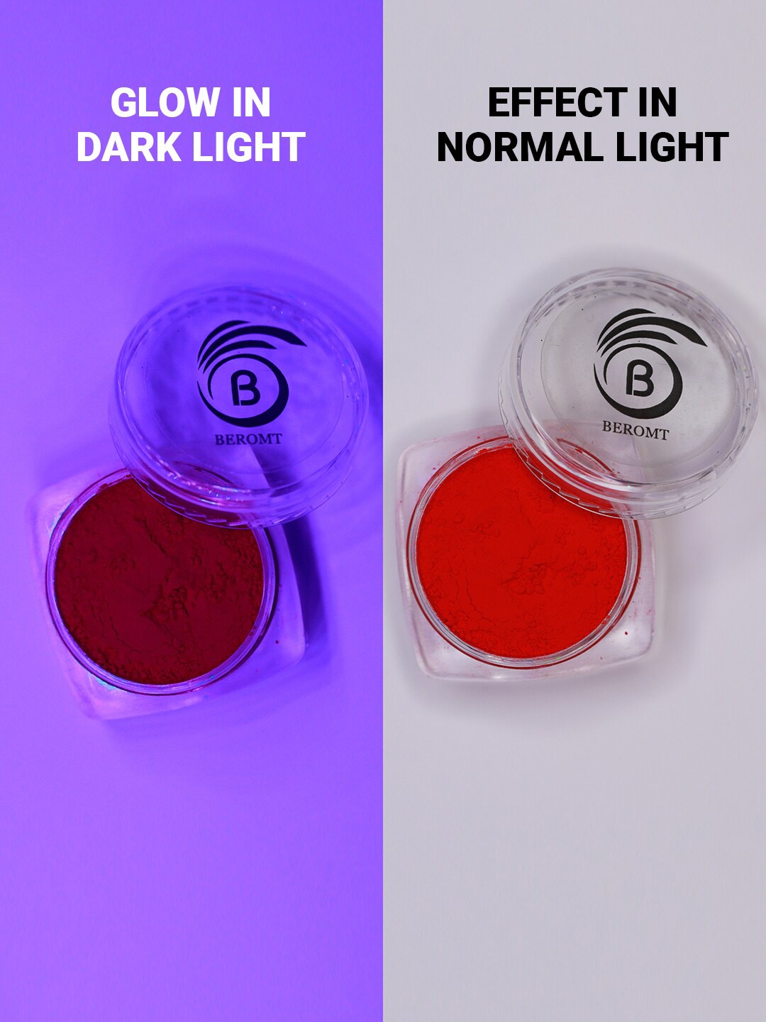 

BEROMT Holographic fashion pigment nail polish 524 DANCING BALLERINA, Red