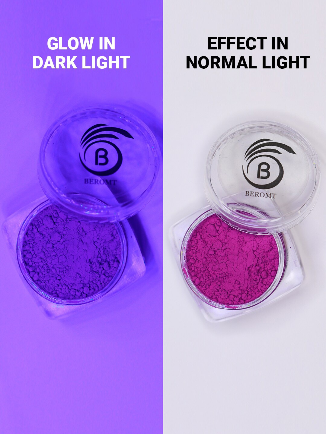 

BEROMT Holographic fashion pigment nail polish523 FUZZY FIZZ, Purple