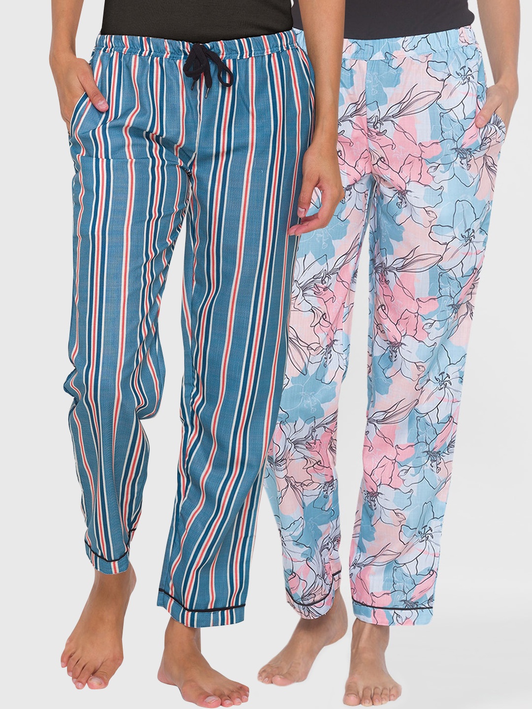 

FashionRack Women Pack of 2 Printed Lounge Pants, Blue