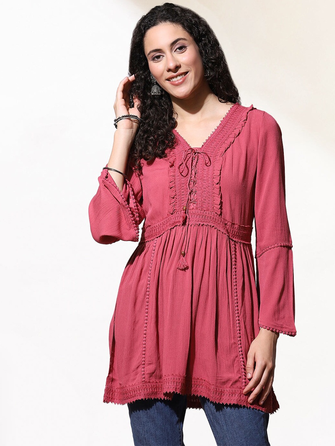 

Lakshita Maroon Empire Top