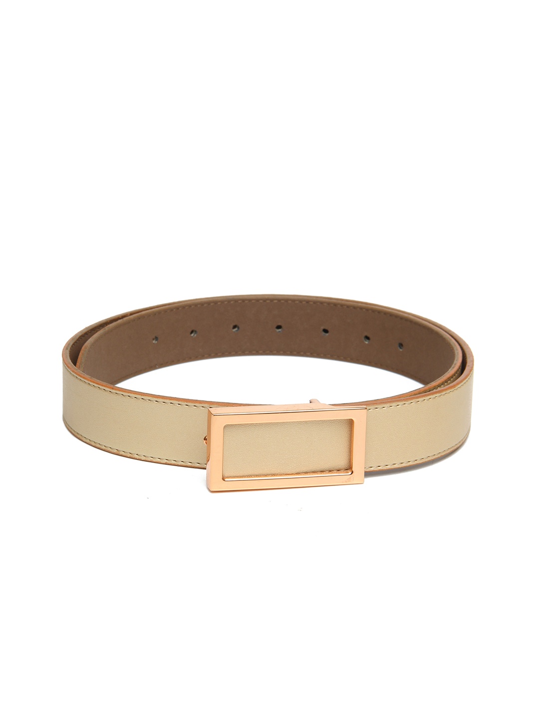 

Calvadoss Men Peach-Coloured Textured PU Belt