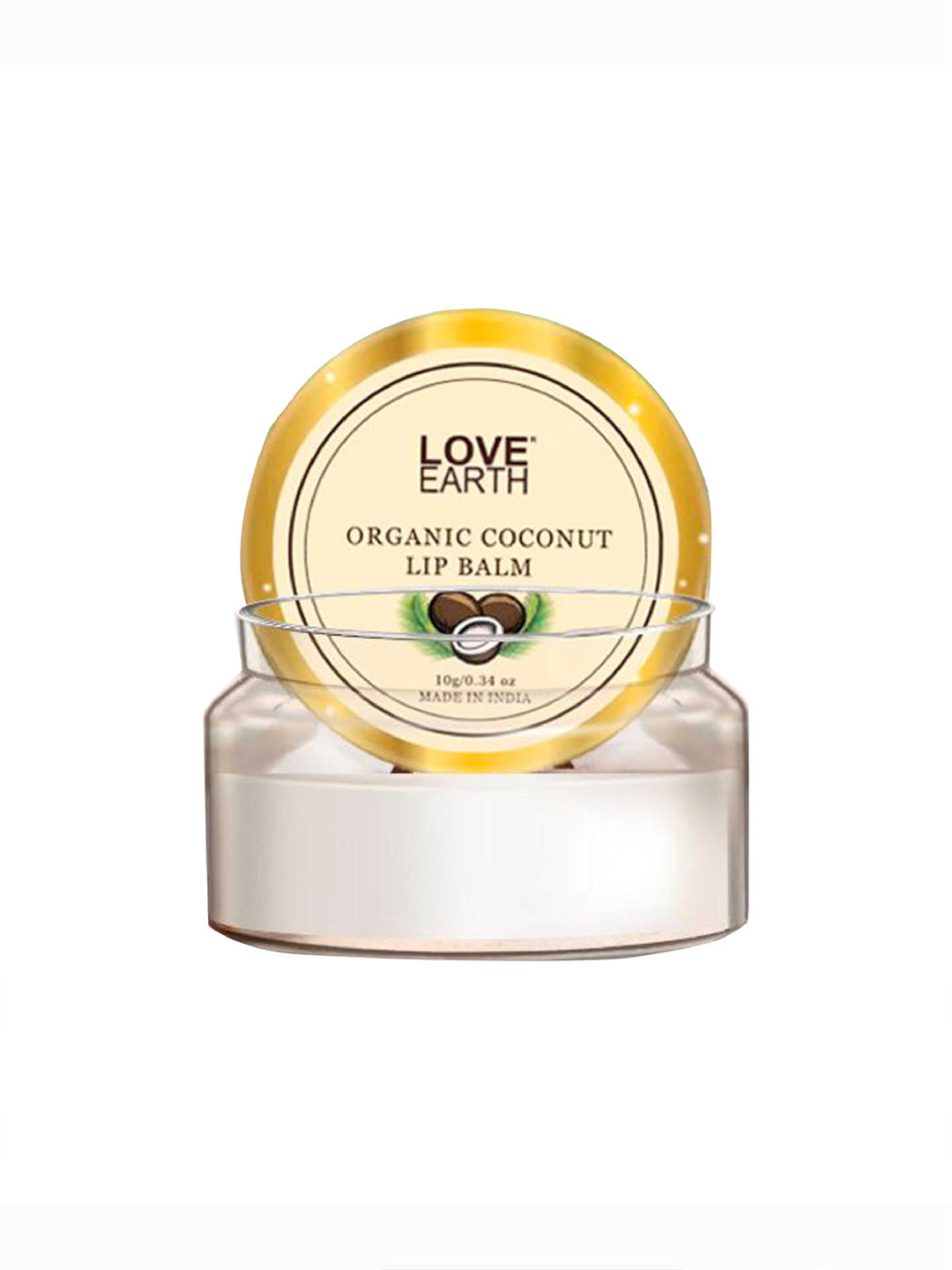 

LOVE EARTH Coconut Lip Balm for Dry & Chapped Lips with Vitamin E & Shea Butter - 10g, White
