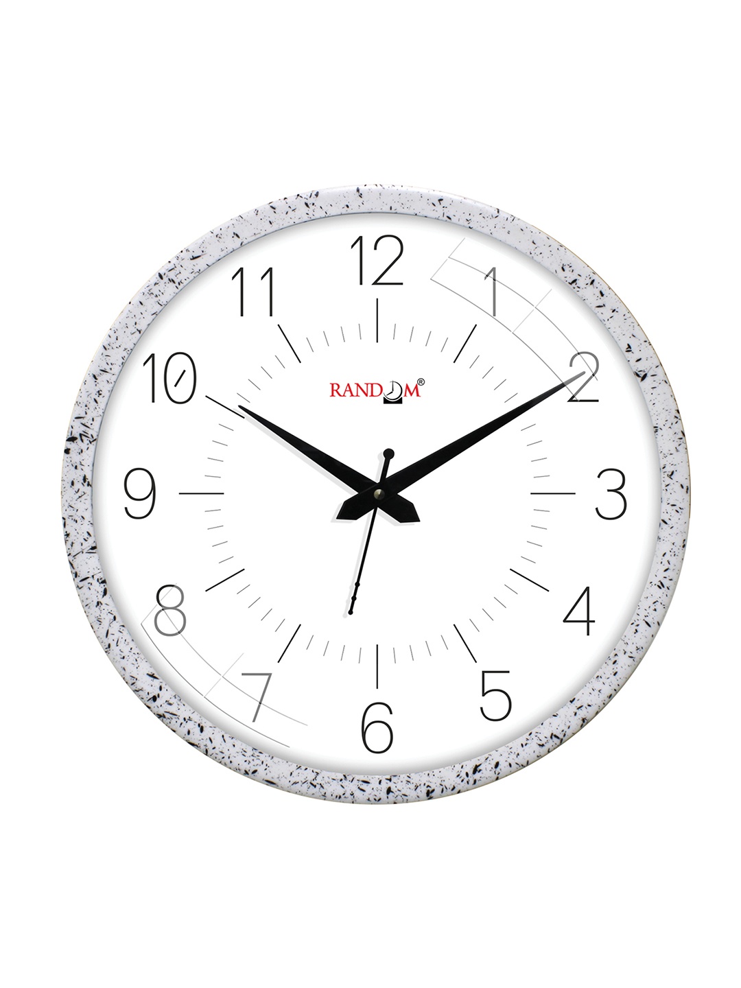 

RANDOM White & Grey Printed Contemporary Wall Clock