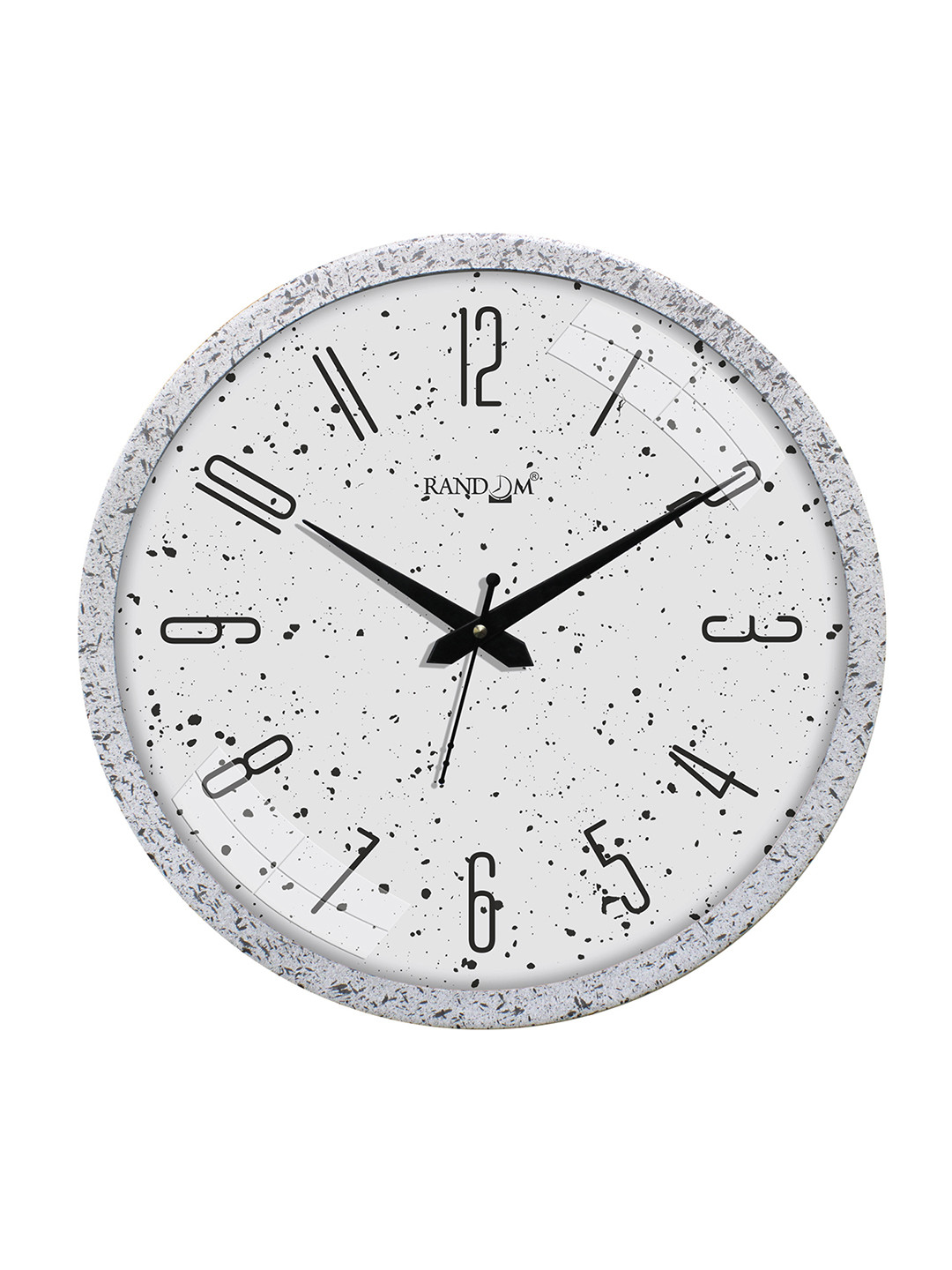 

Random Unisex Grey Terrazzo Plastic Wall Clock With Glass