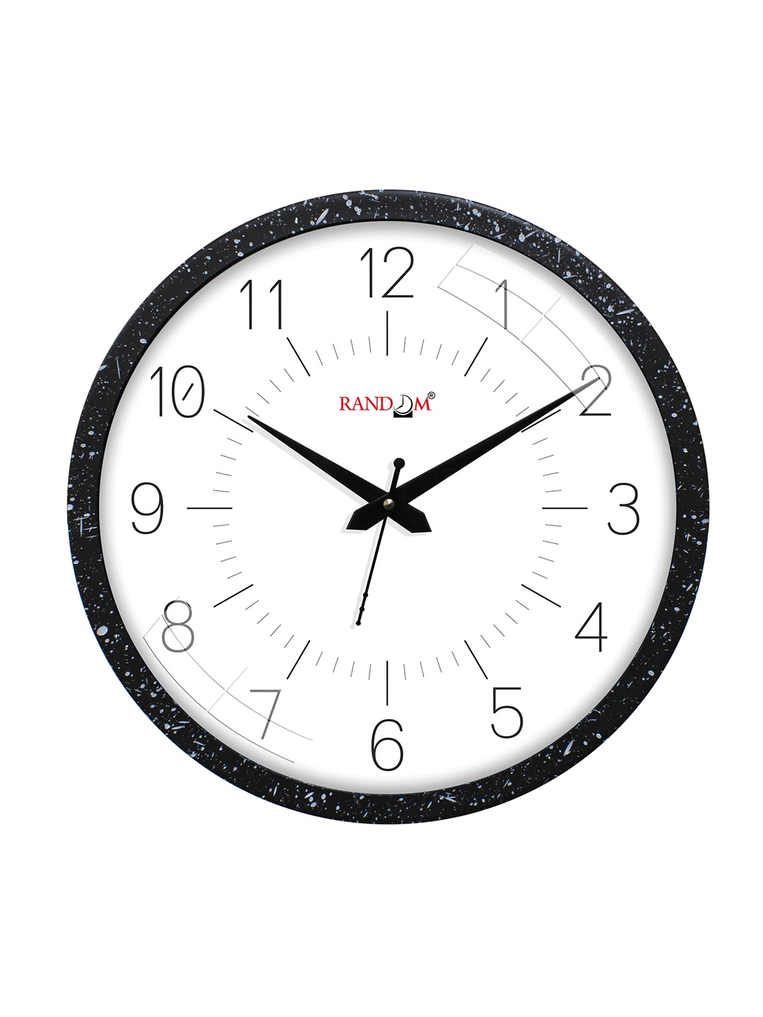 

RANDOM White & Black Printed Contemporary 30.48 CM Analogue Wall Clock