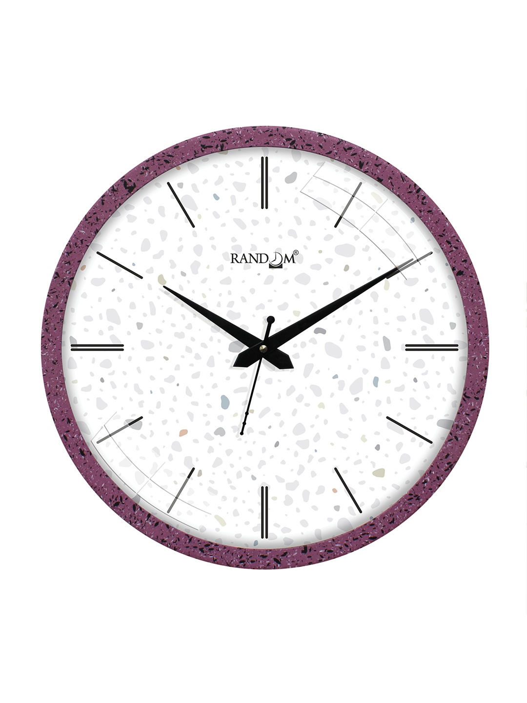 

RANDOM White & Purple Printed Contemporary Wall Clock RC-62026