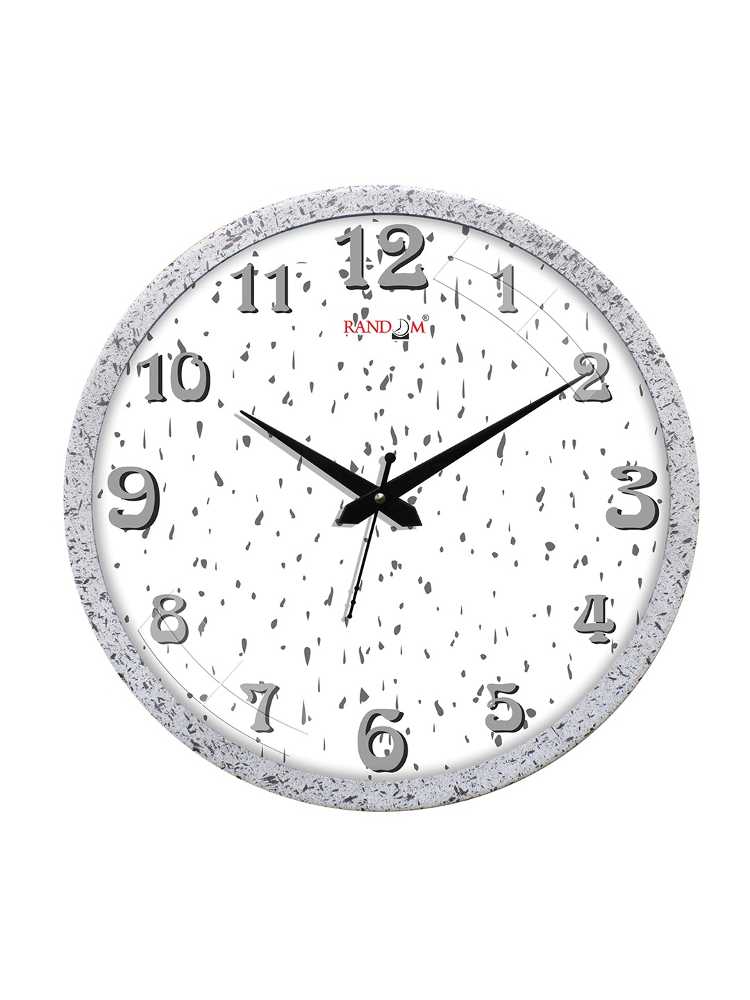 

RANDOM White & Grey Printed Contemporary Wall Clock