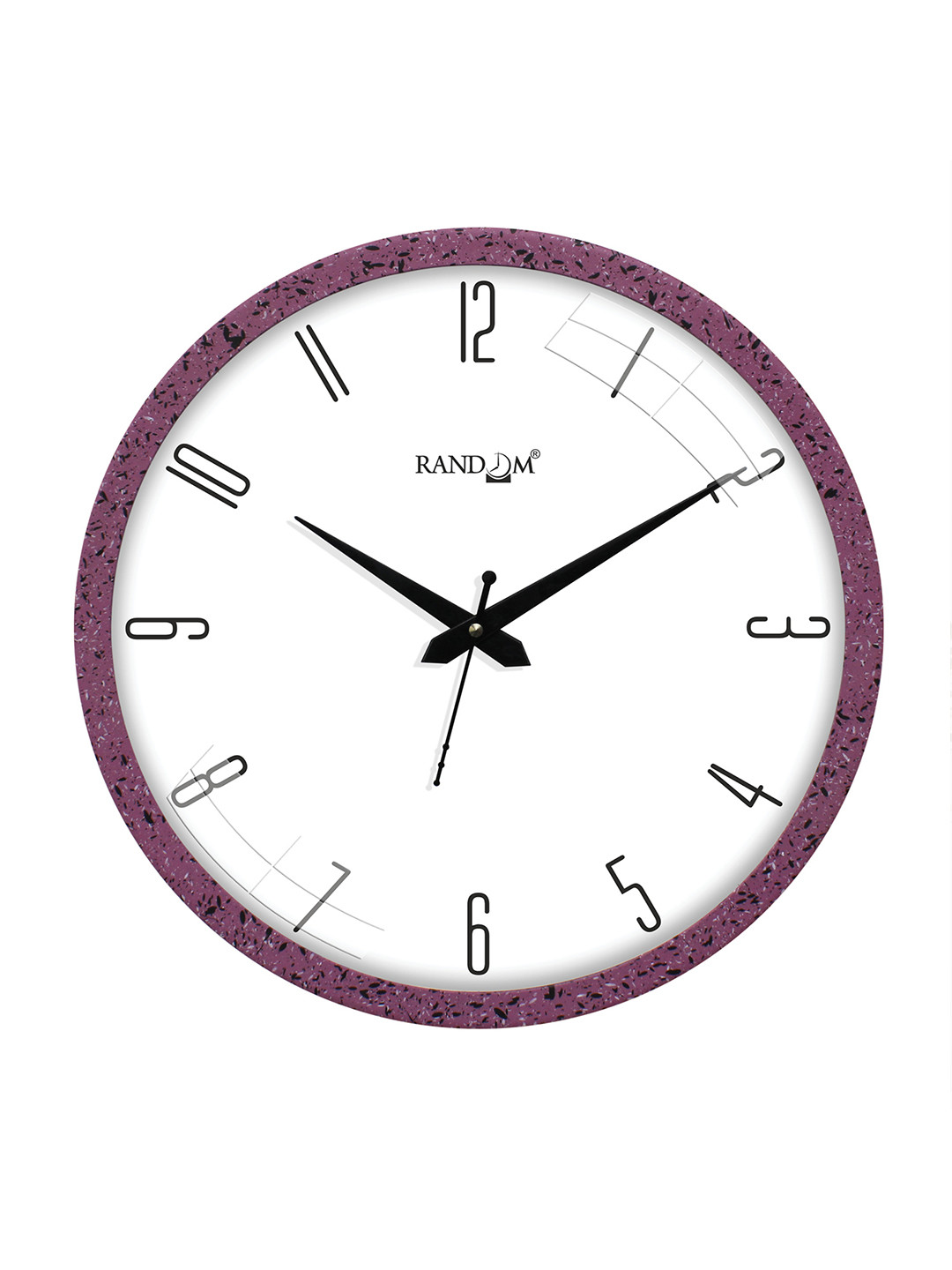 

RANDOM Unisex White Abstract Plastic Wall Clock