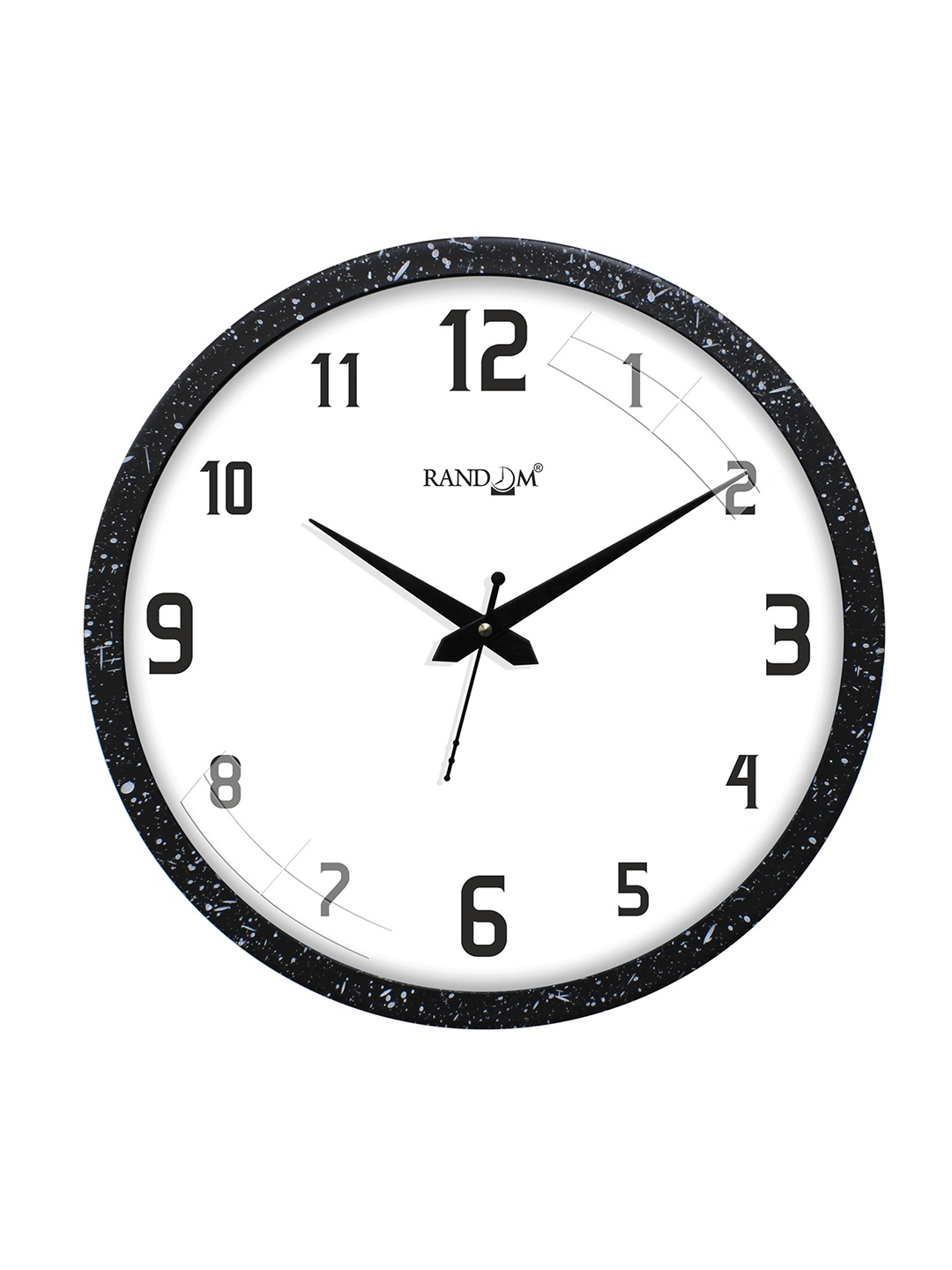 

RANDOM White & Black Printed Contemporary Wall Clock
