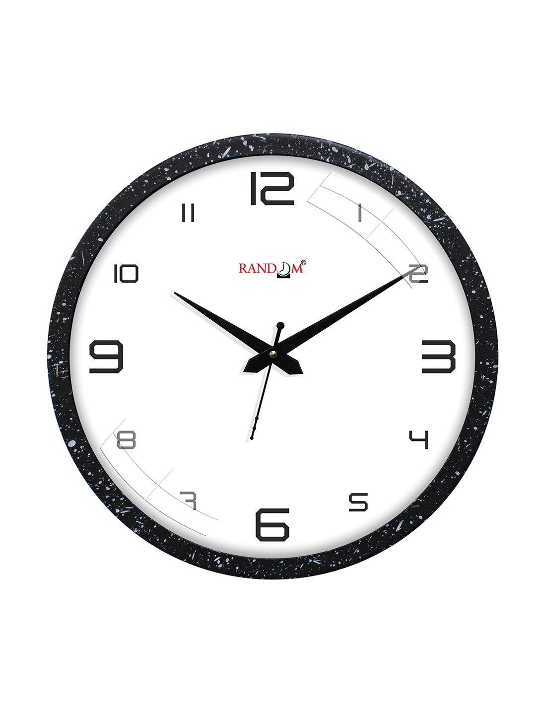 

RANDOM White & Black Printed Contemporary 30.48 CM Analogue Wall Clock