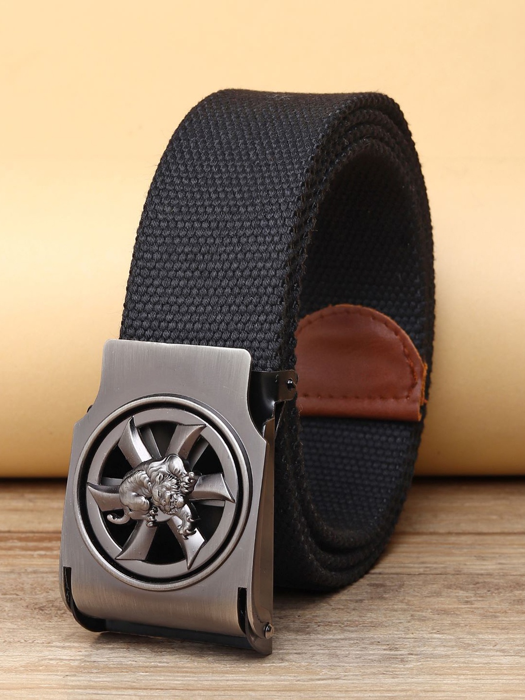 

ZORO Men Black Woven Belt