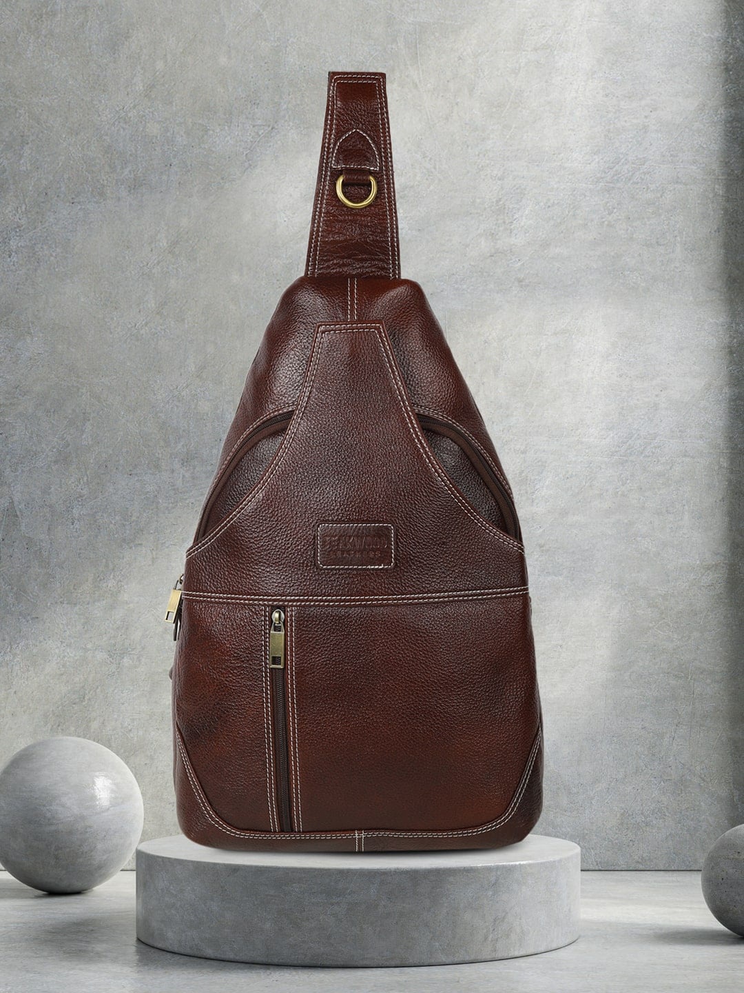 

Teakwood Leathers Unisex Brown Backpacks