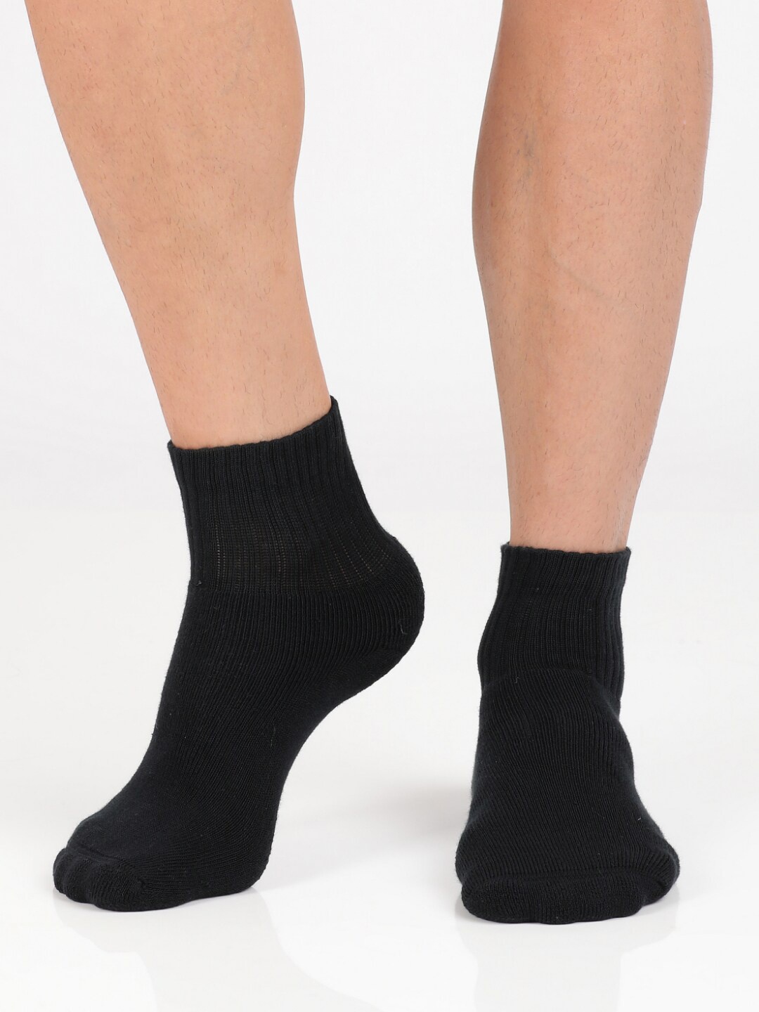 

Jockey Pack Of 3 Compact Cotton Terry Ankle Length Socks With StayFresh Treatment-7036, Black