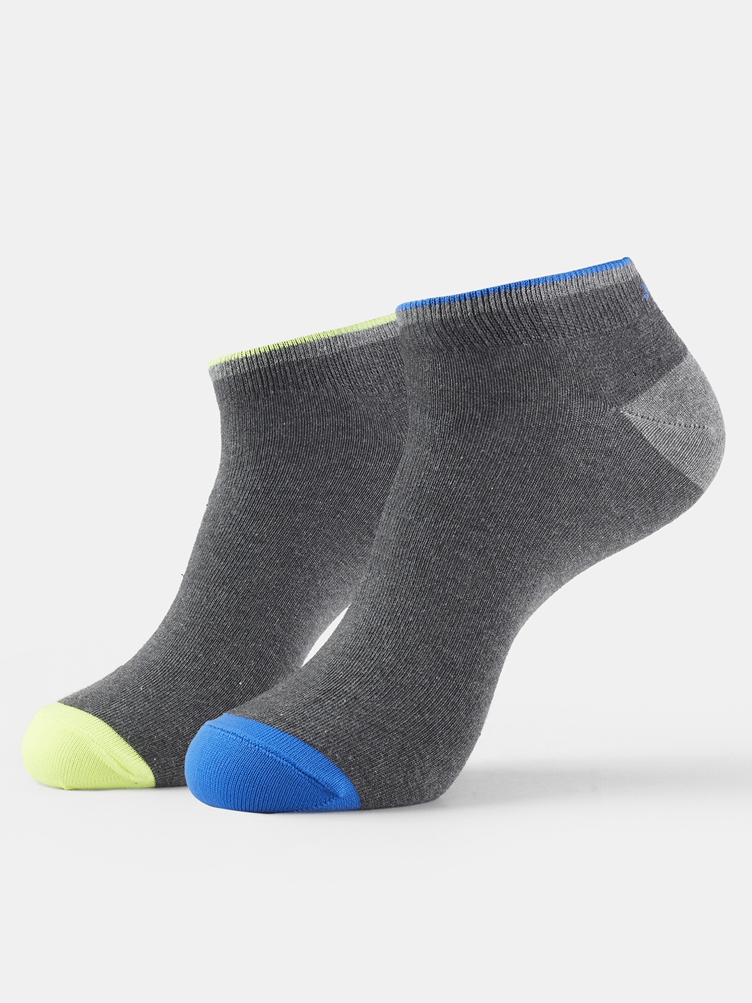 Jockey Pack Of 2 Compact Cotton Stretch Low Show Socks With StayFresh Treatment-7052, Grey