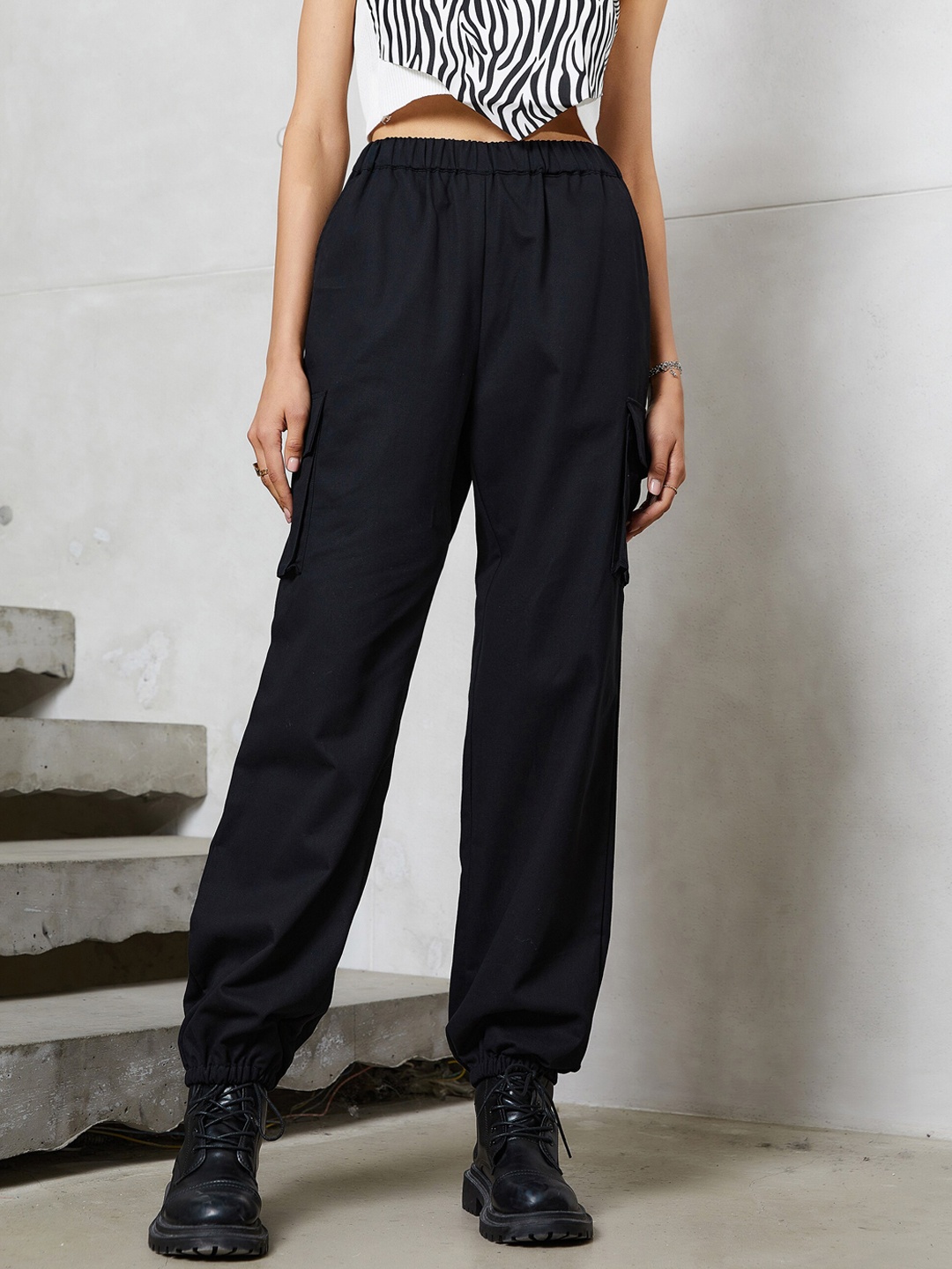 

URBANIC Women Black Trousers