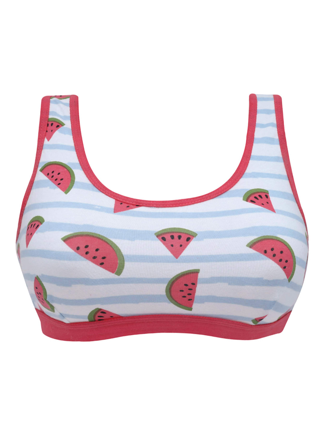 

DChica Blue & Red Watermelon printed Sports Bra