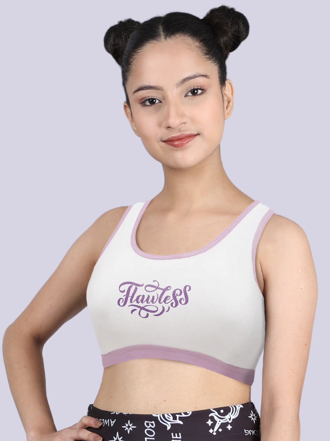 

Girls Single Layer, Premium Cotton Non-Wired Non Padded Beginners Bra DCBRJU7764/xxxs, White