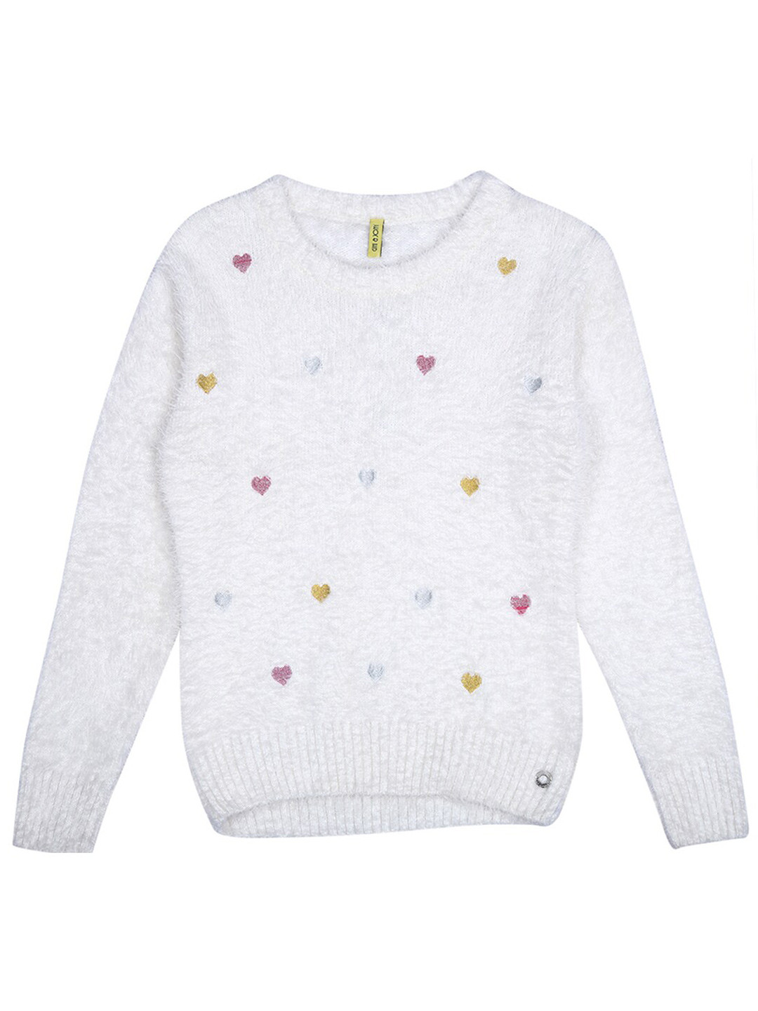 

Gini and Jony Girls White Colourblocked Printed Pullover