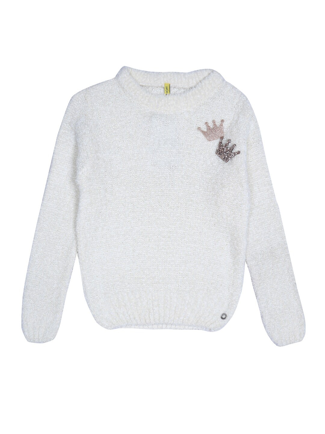 

Gini and Jony Girls White Sweater with Embellished Detail