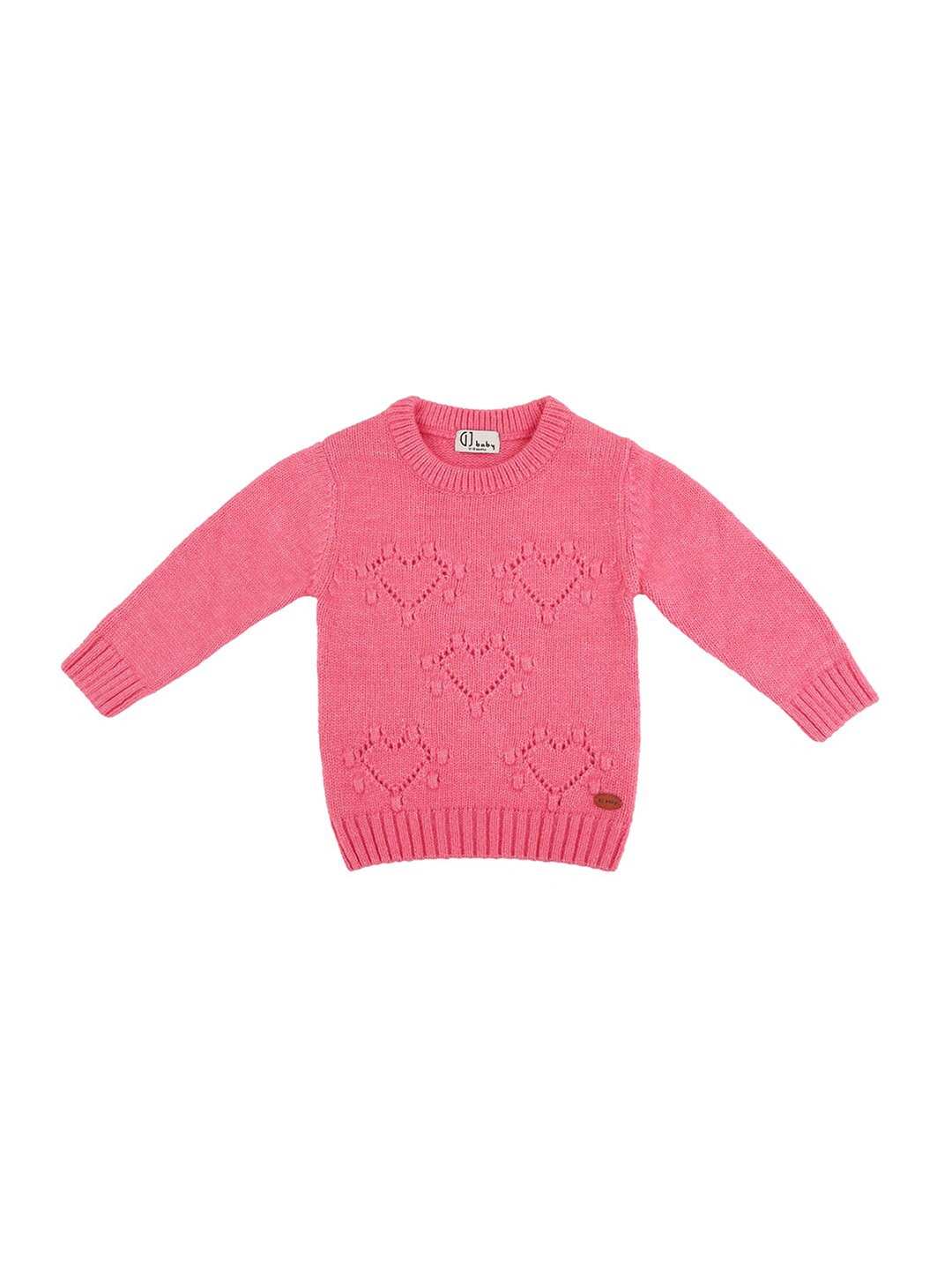 

Gini and Jony Girls Pink Solid Sweater Vest