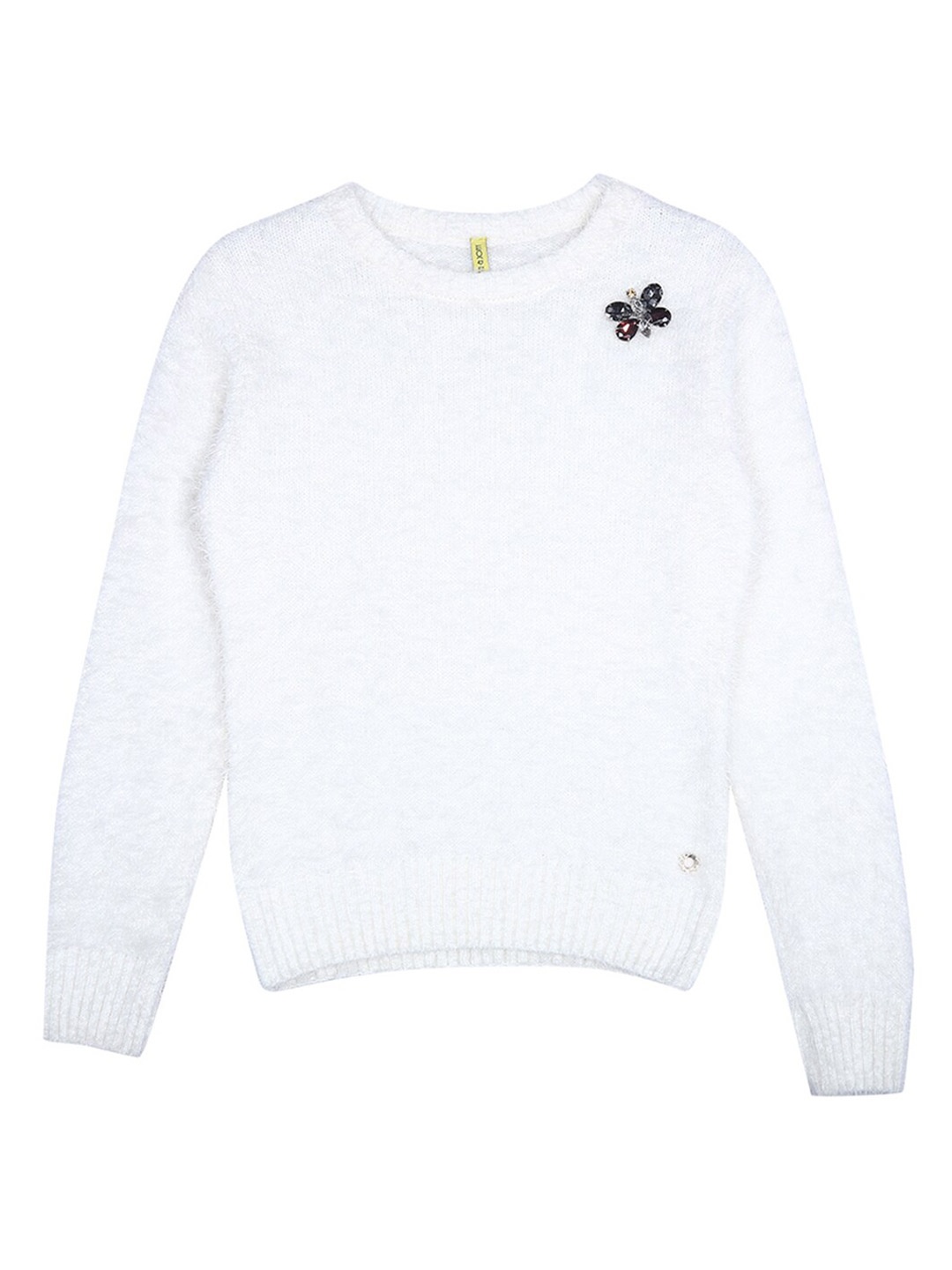 

Gini and Jony Girls White & Black Pullover With Bytterfly Detail