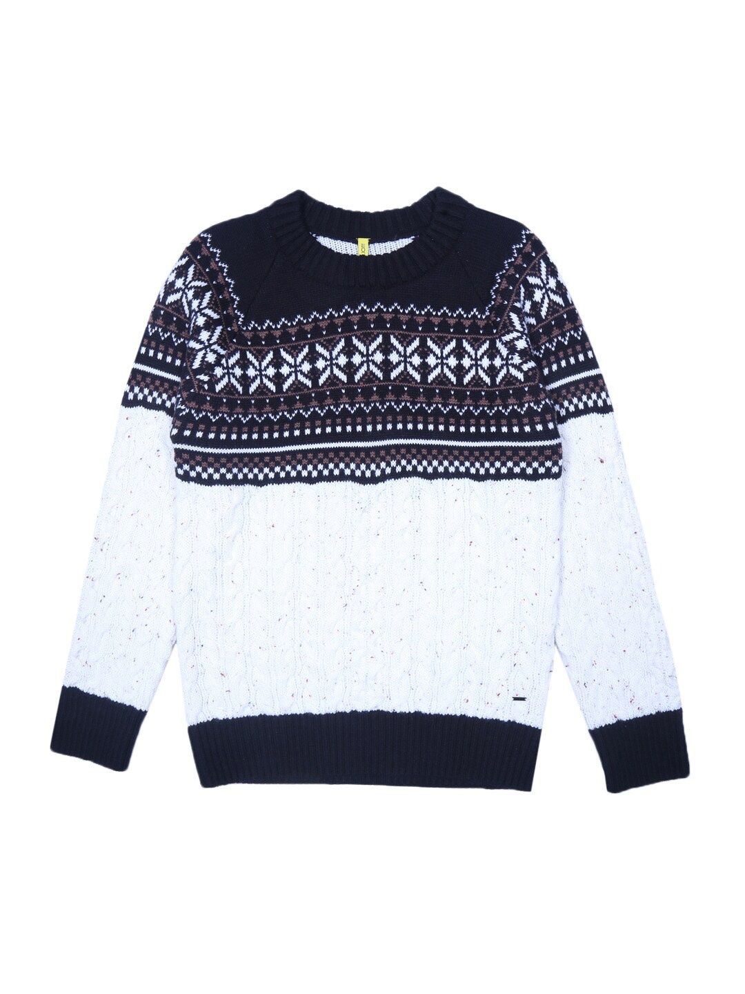 

Gini and Jony Boys White & Navy Blue Pullover Sweater