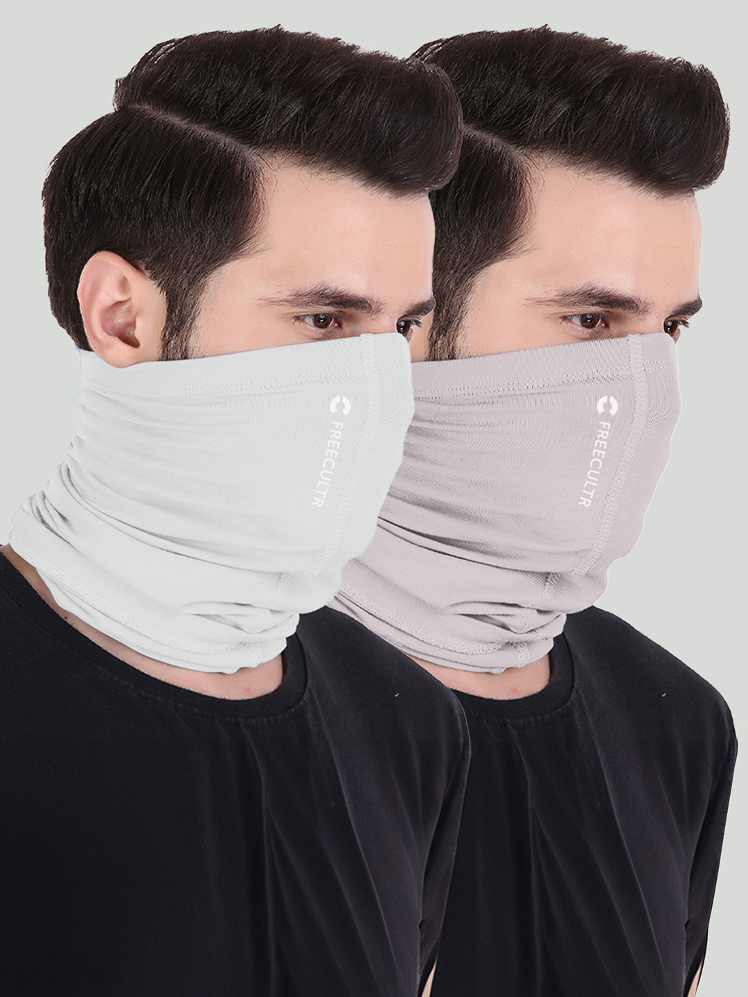 

FREECULTR Adults Unisex Pack Of 2 Solid Bamboo Multipurpose Headband, White