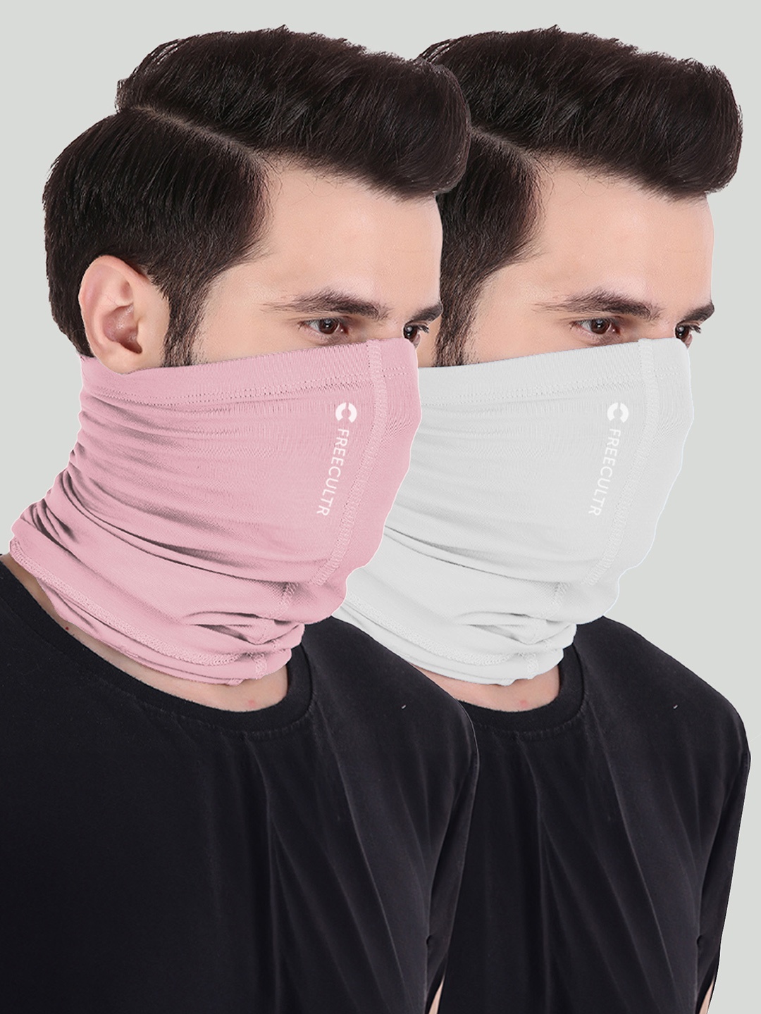 

FREECULTR Pack Of 2 Anti Microbial Anti-Bacterial Bandana, White