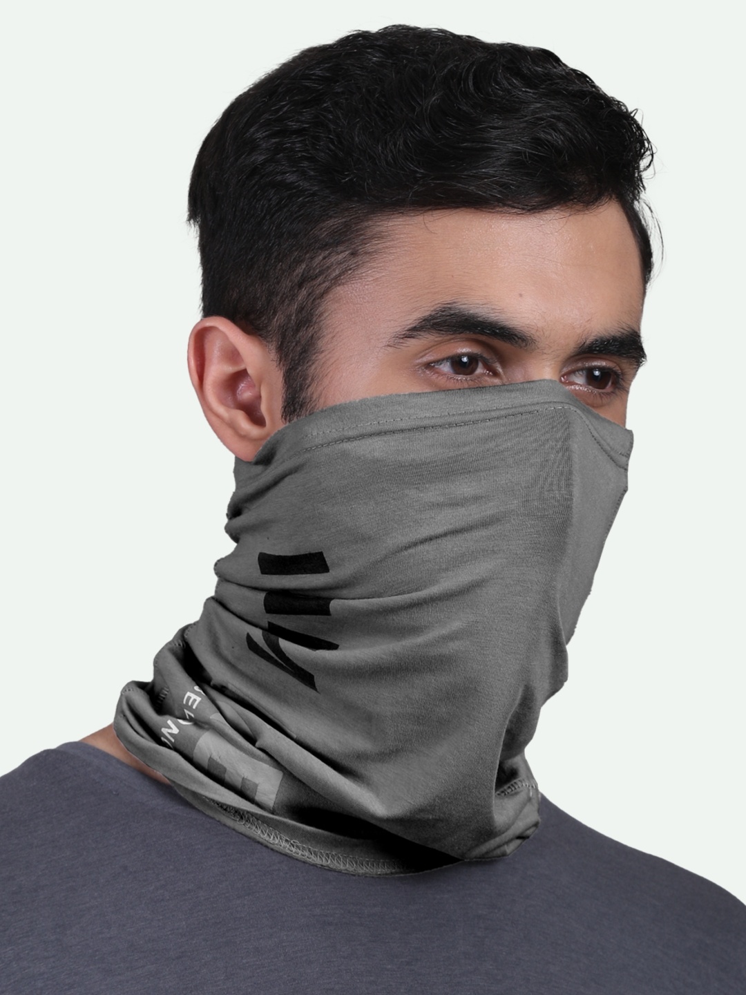 

FREECULTR Charcoal Grey Typography Printed Bamboo Headband
