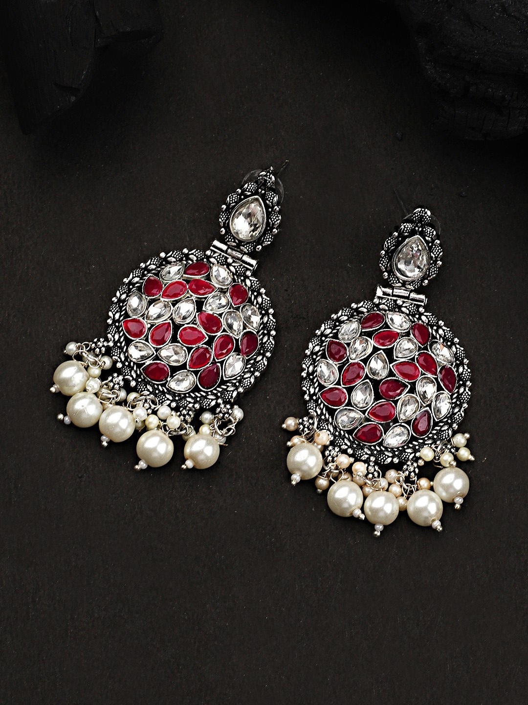 

CARDINAL Multicoloured Contemporary Chandbalis Earrings, Multi