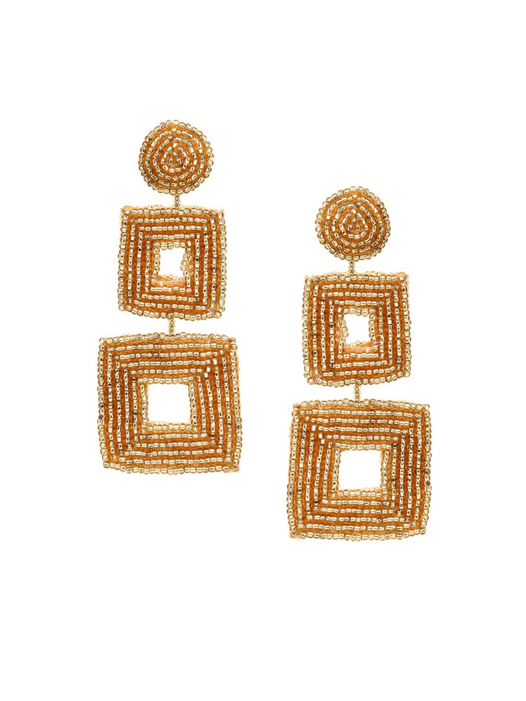 

CARDINAL Gold-Toned Contemporary Drop Earrings