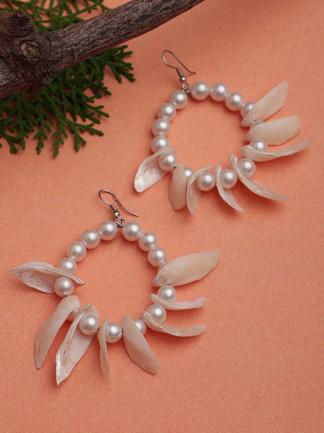 

CARDINAL White Contemporary Drop Earrings