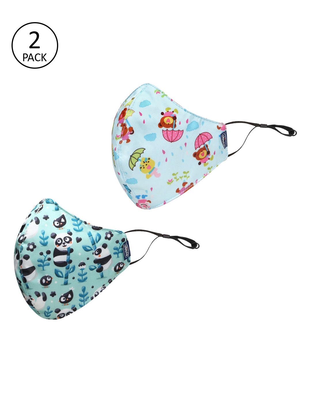 

Chicco Kids Pack Of 2 Printed 6-Ply Cloth Masks, Blue