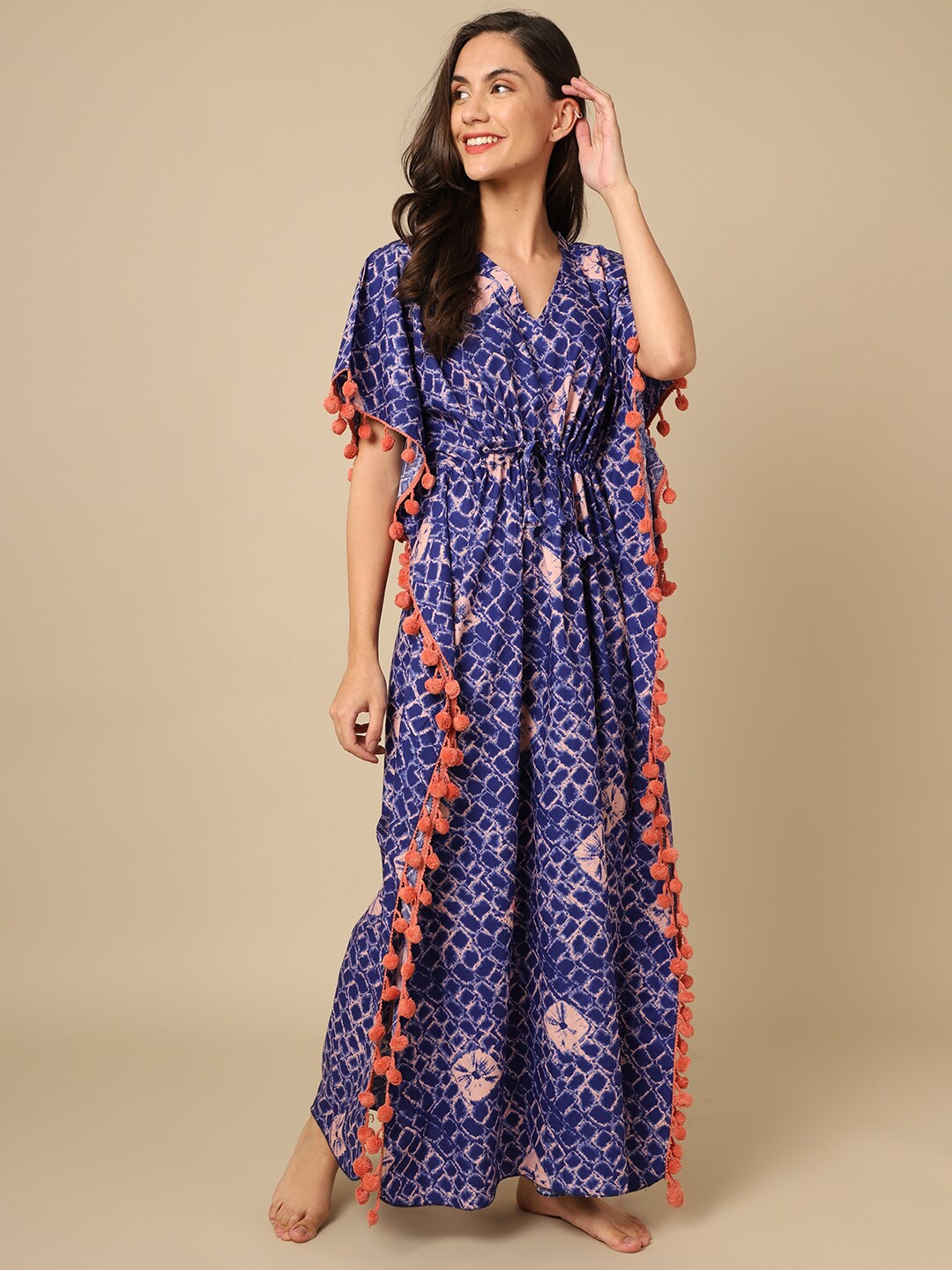 

Boston Club Blue Printed Maxi Nightdress