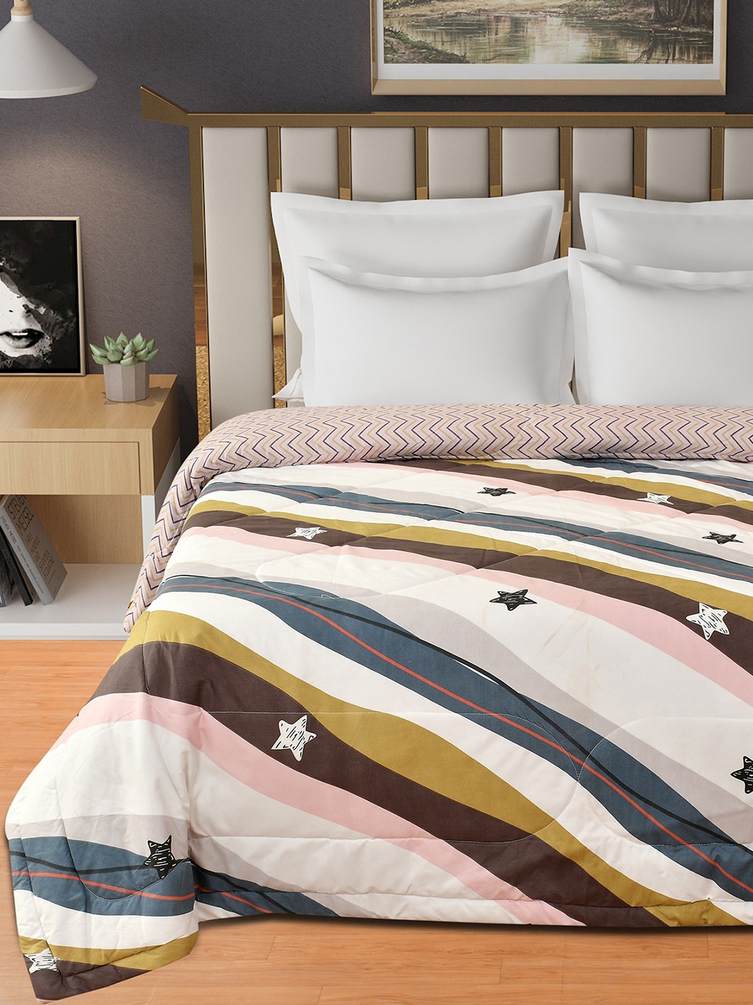 

Florida Unisex Multi Blankets Quilts and Dohars 150 GSM, Off white