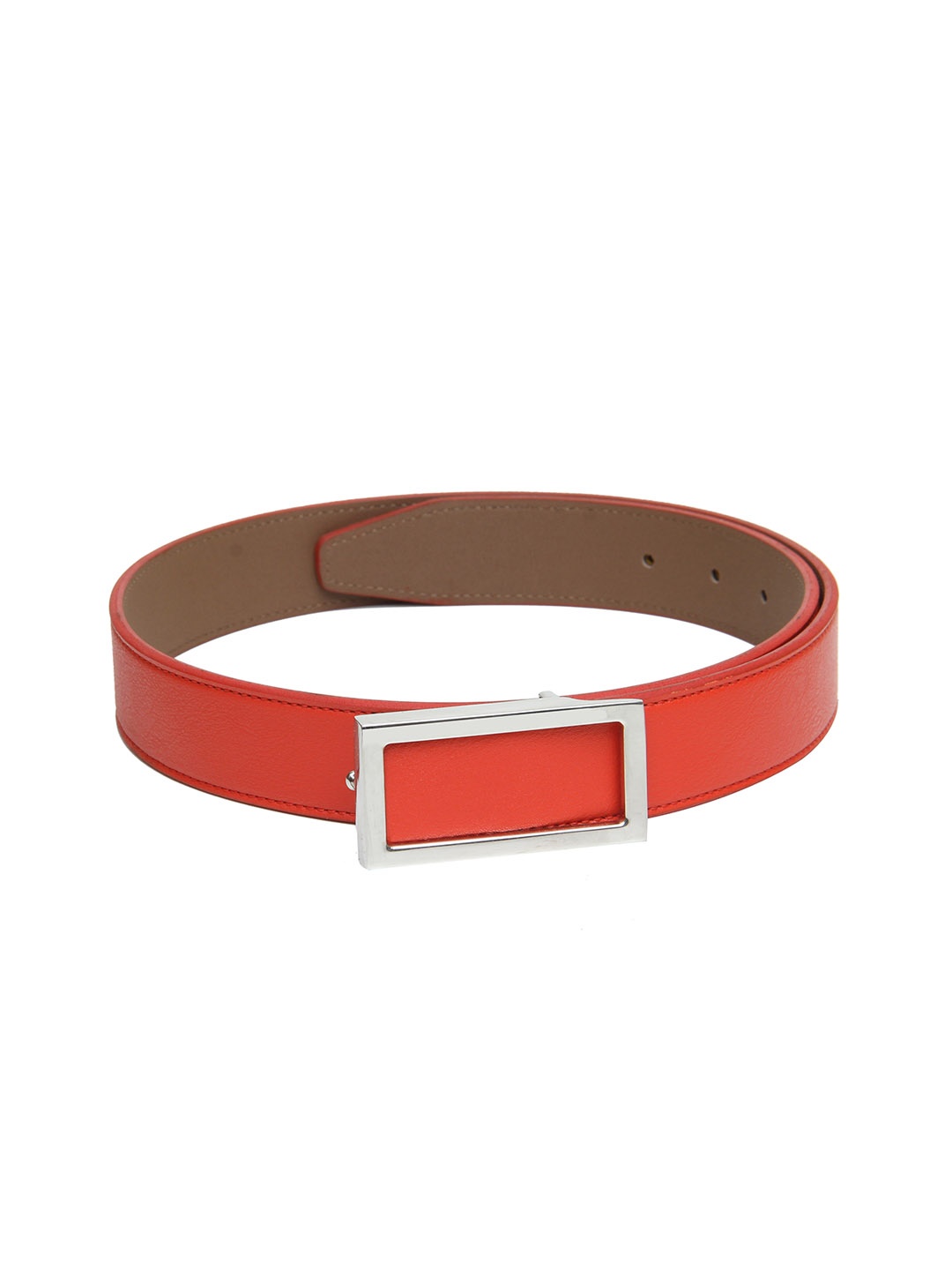 

Calvadoss Men Red PU Solid Belt