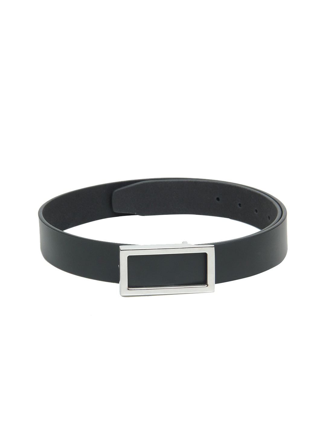 

Calvadoss Men Black Textured Leather Belt