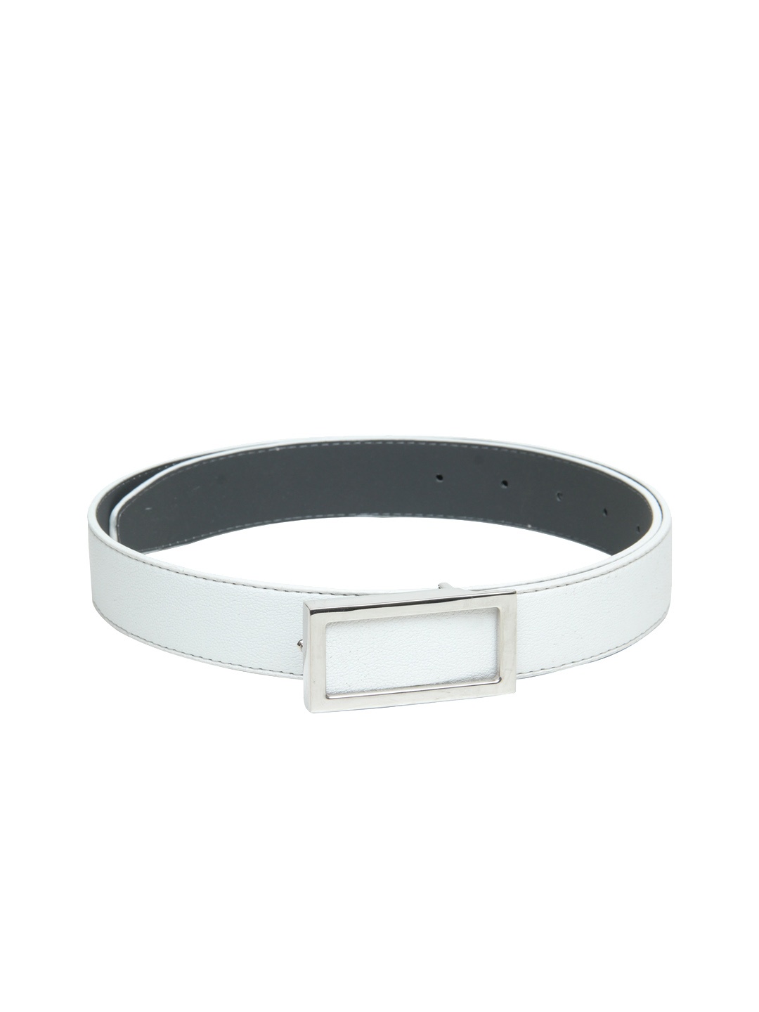 

Calvadoss Women White Textured PU Belt