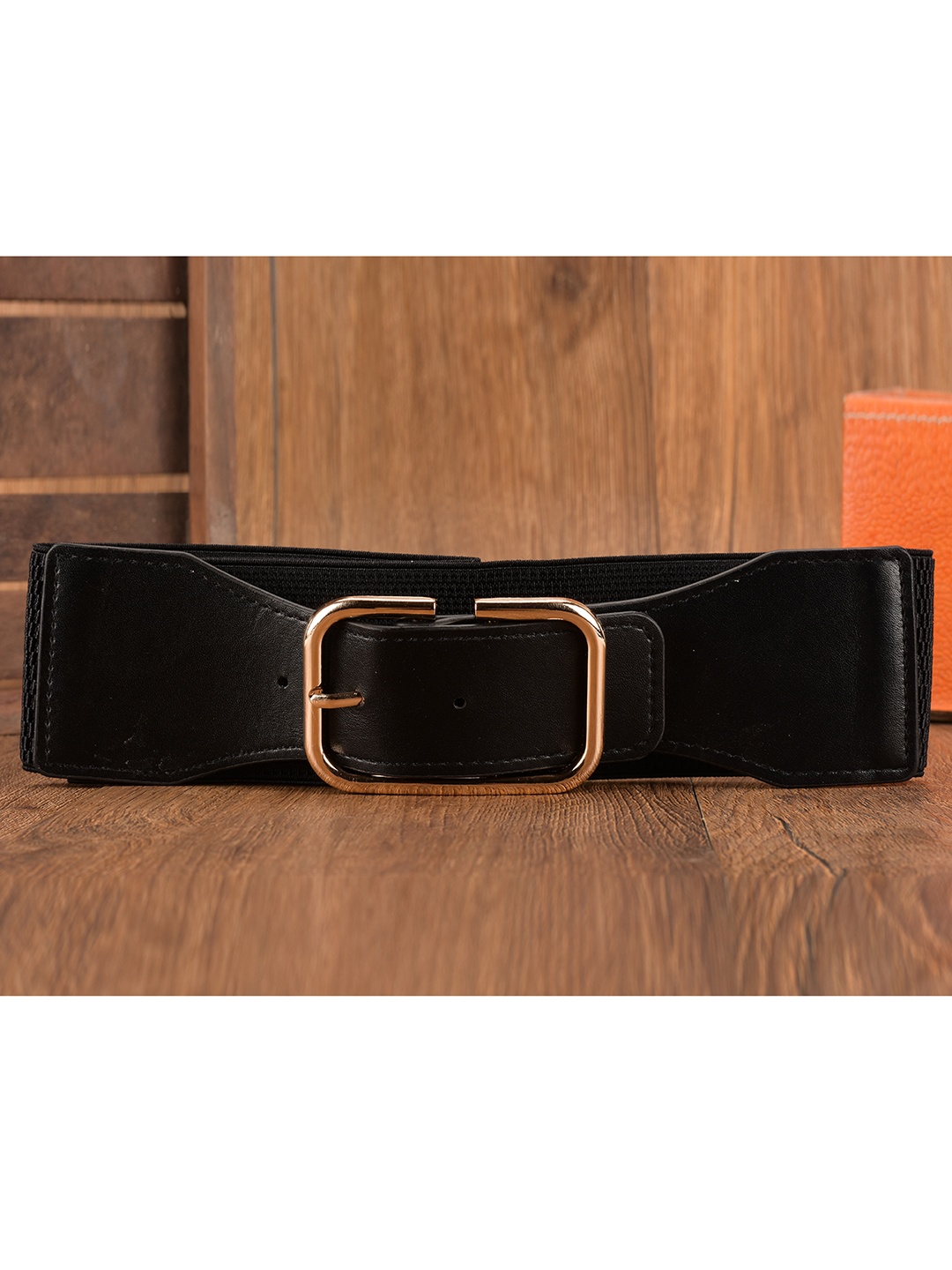 

BuckleUp Women Black Textured Belt