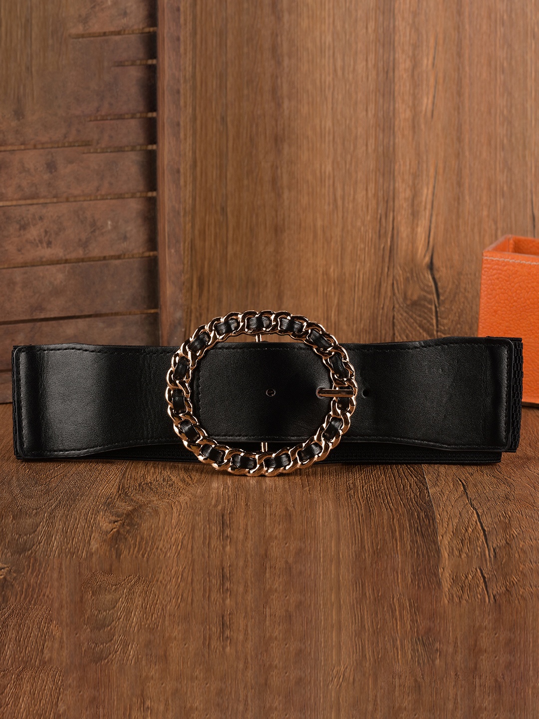 

BuckleUp Women Black Stretchable Belt