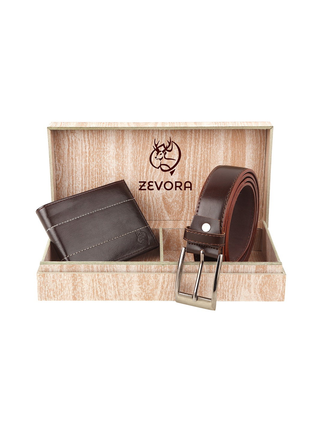 

ZEVORA Men Brown Solid Accessory Gift Set