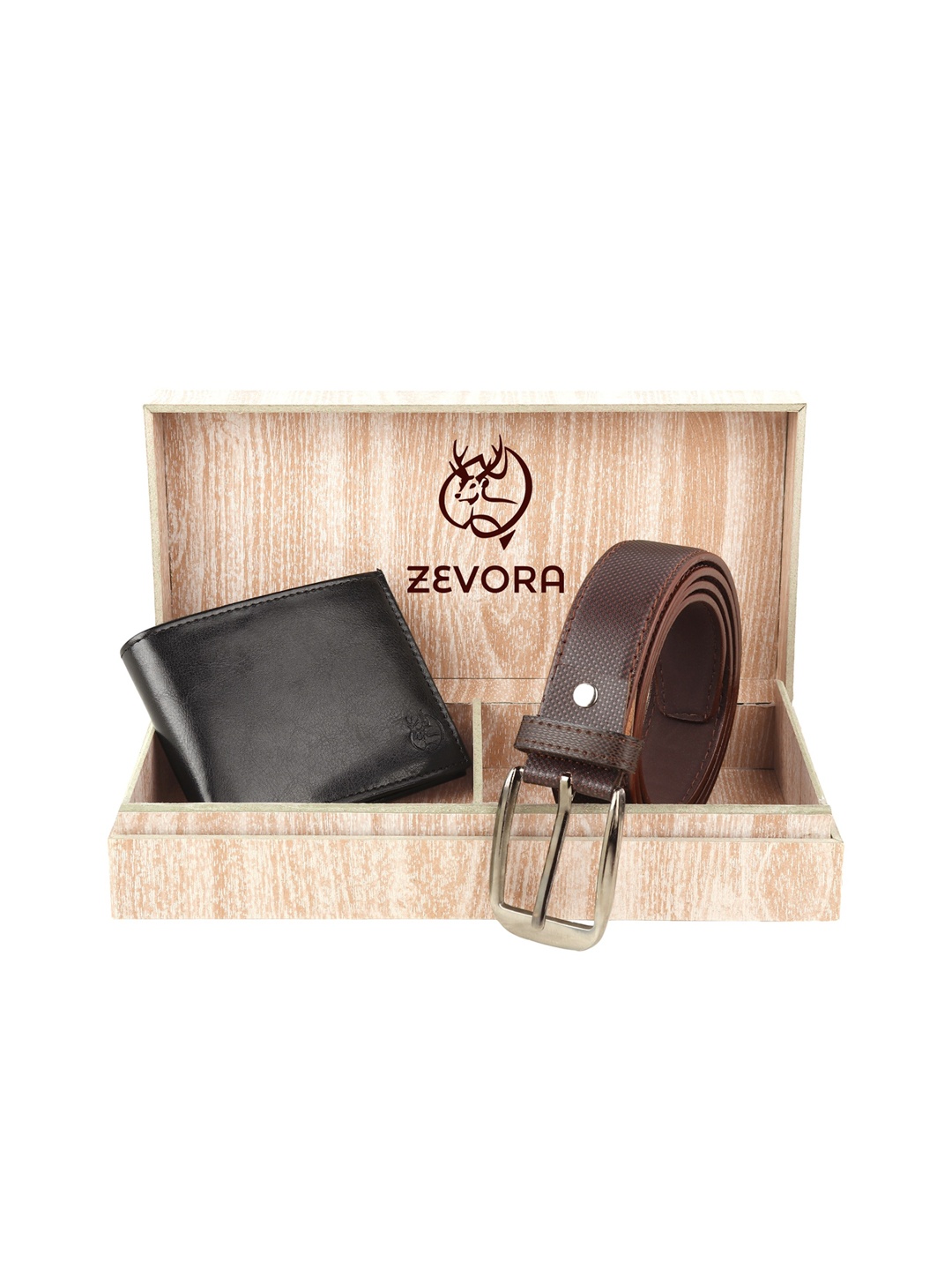 

ZEVORA Men Brown & Black Accessory Gift Set