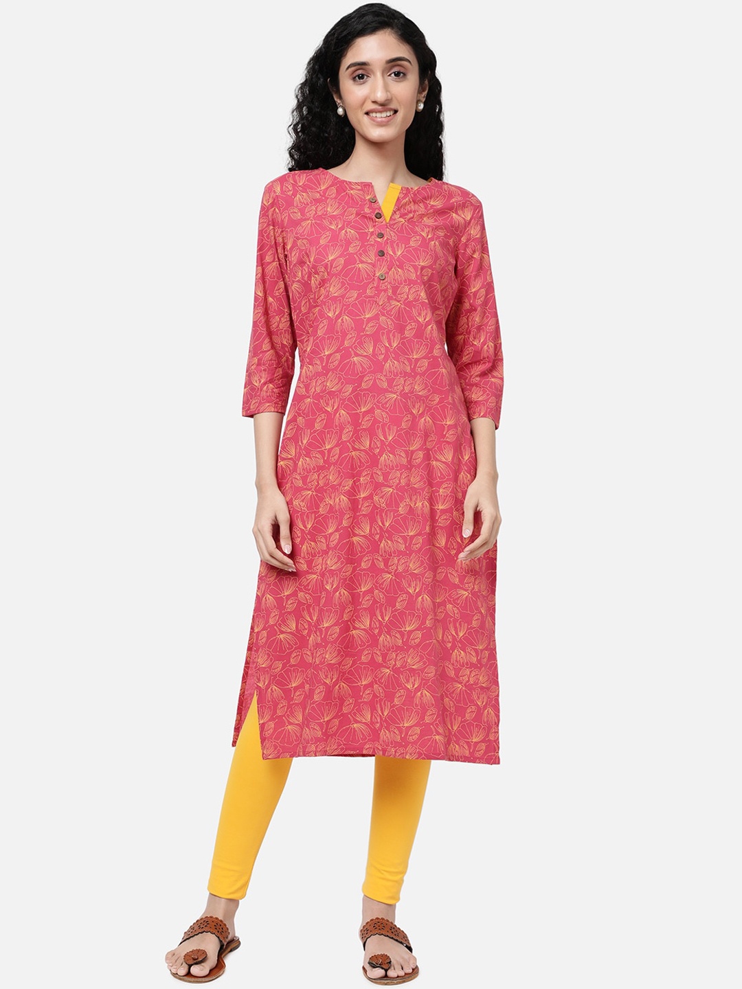 

R&B Women Pink Floral Kurta