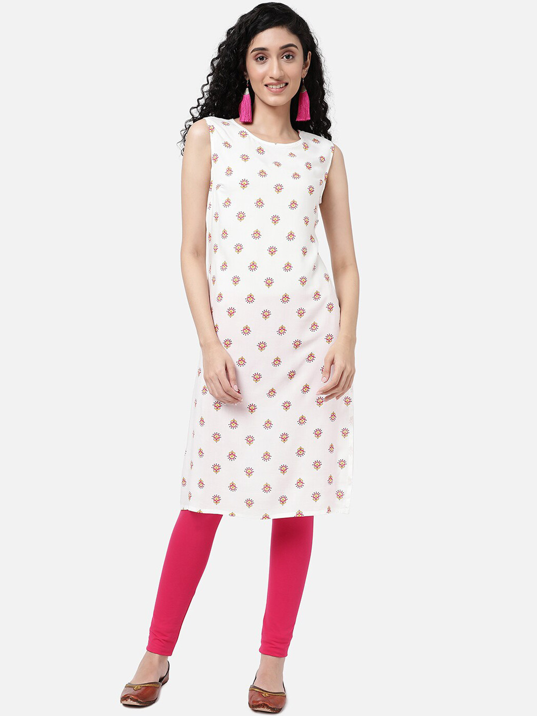 

R&B Women White Ethnic Motifs Kurta