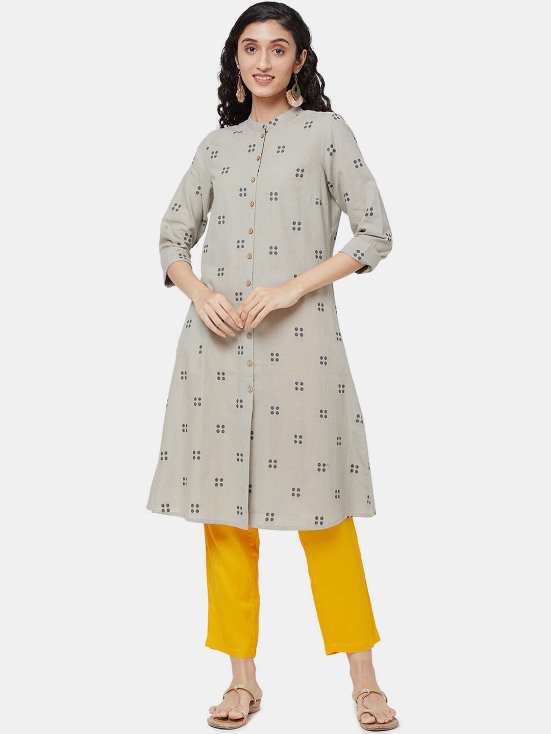 

R&B Women Grey Geometric Kurta